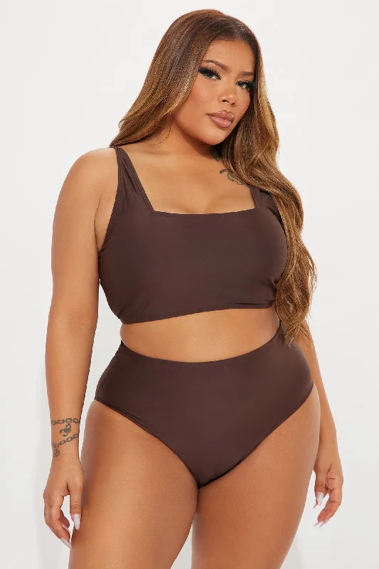 Maui Mix And Match Tank Bikini Top - Chocolate