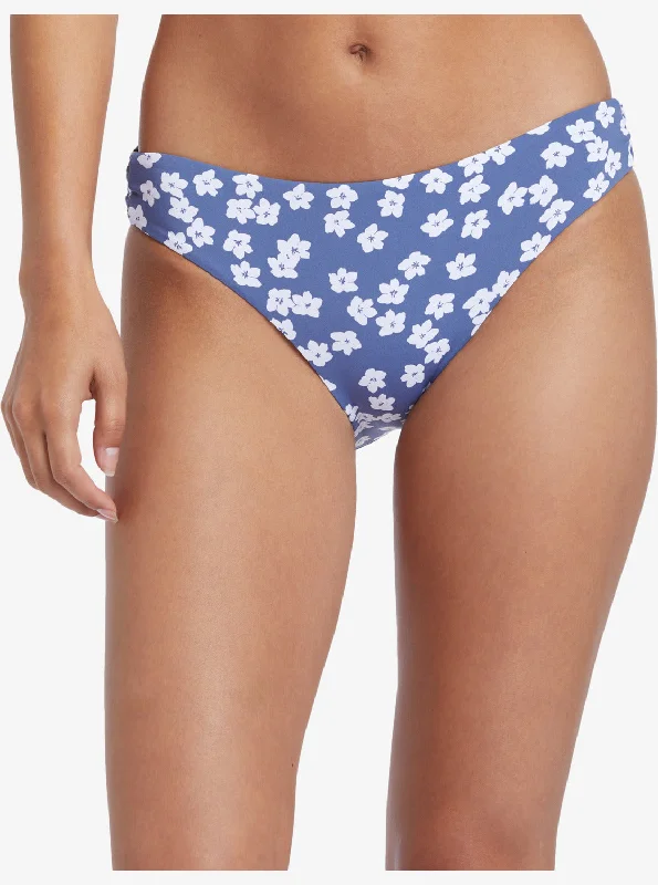 Printed Beach Classics Hipster Bikini Bottoms - Bijou Blue Floral Delight