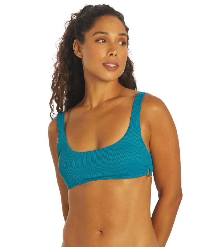 Quintsoul Women's Malibu Scoop Neck Bikini Top Blue