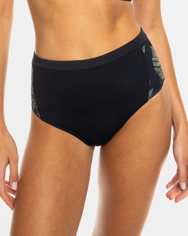 Roxy Pro Wave Highwaist Bikini Bottom - Anthracite The Palms Wetsuit