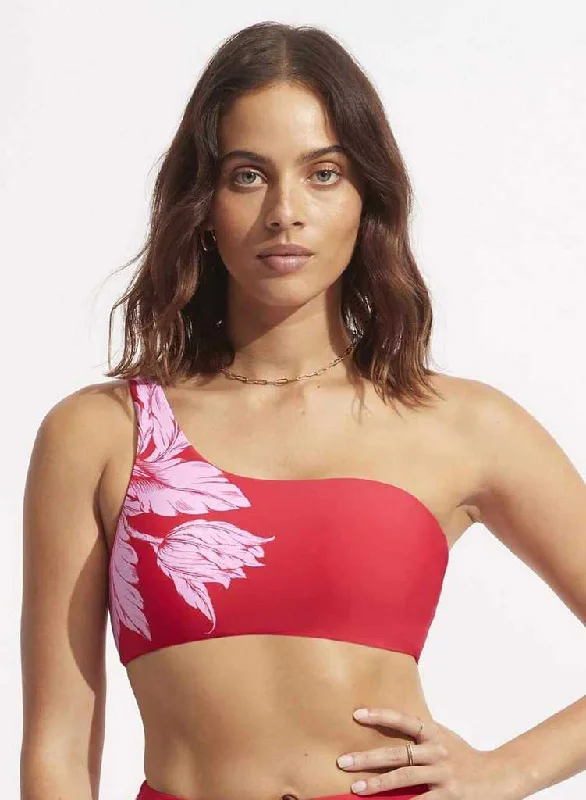 Seafolly One Shoulder Top - Fleur De Bloom