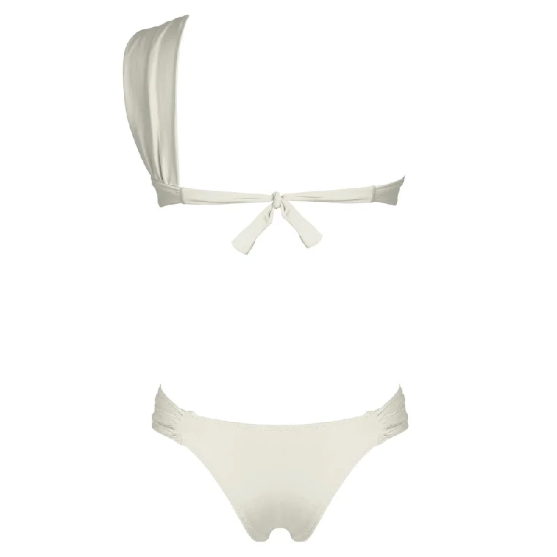 The CAPRI One Shoulder Bikini -  ECRU