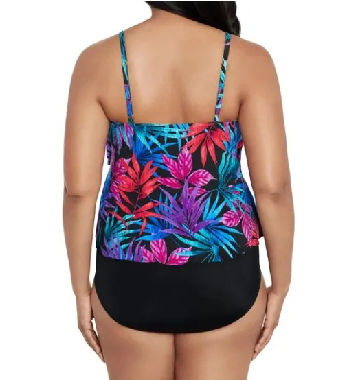 TRIMSHAPER  RAINFOREST PRINT TANKINI TOP