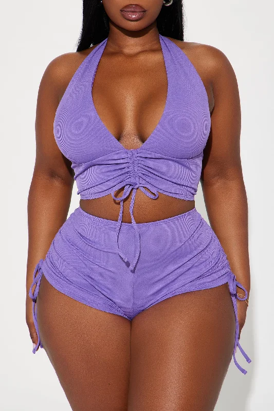 Andi 2 Piece Boyshort Bikini - Purple