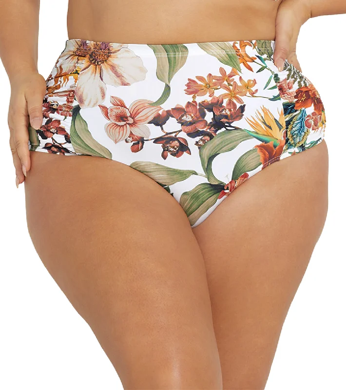 Artesands Woman's Plus Size Into The Saltu Botticelli High Waist Bikini Bottom White