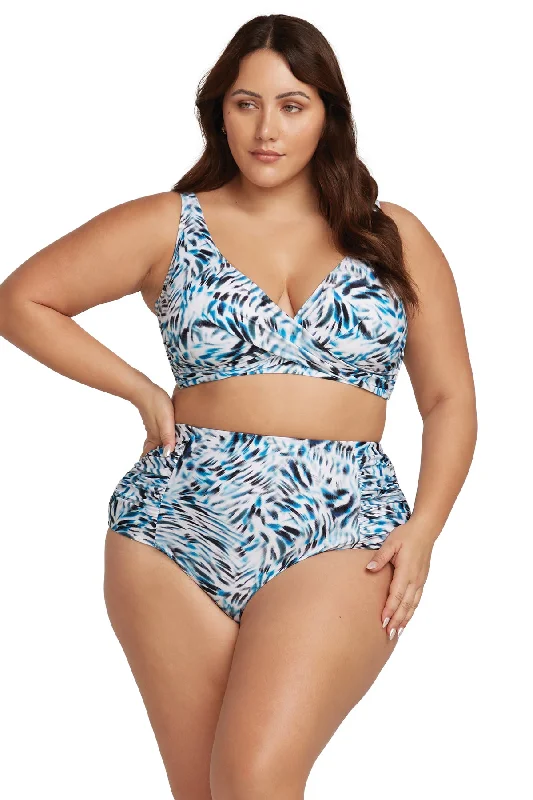 White Ze Blu Botticelli High Waist Swim Pant - Final Sale