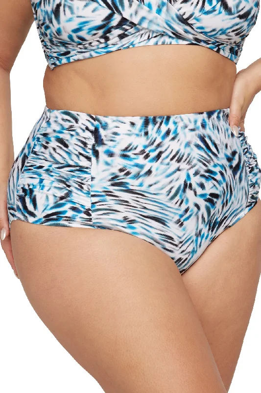 White Ze Blu Botticelli High Waist Swim Pant - Final Sale