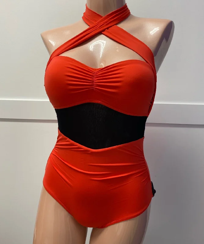 Bandeau Style One Piece Swimsuit - Size Small