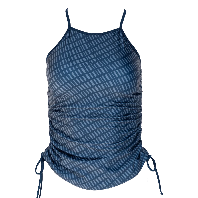 Coastal Slate Drawstring Tankini