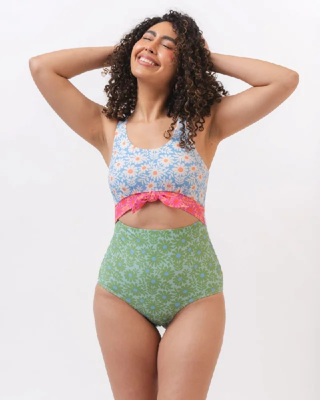 Daisy Patch Knotted One-Piece