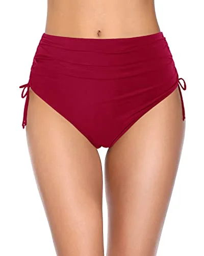 Flattering Full Coverage Bikini Bottoms Women's High Waisted Swim Shorts Tummy Control