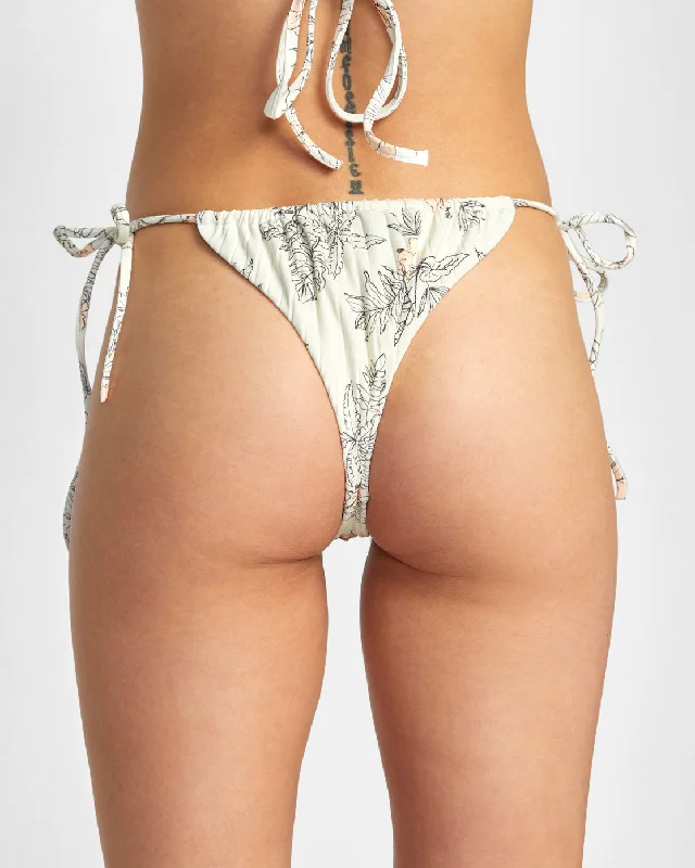 Free Hand Slide Tie Skimpy Bikini Bottoms - Natural