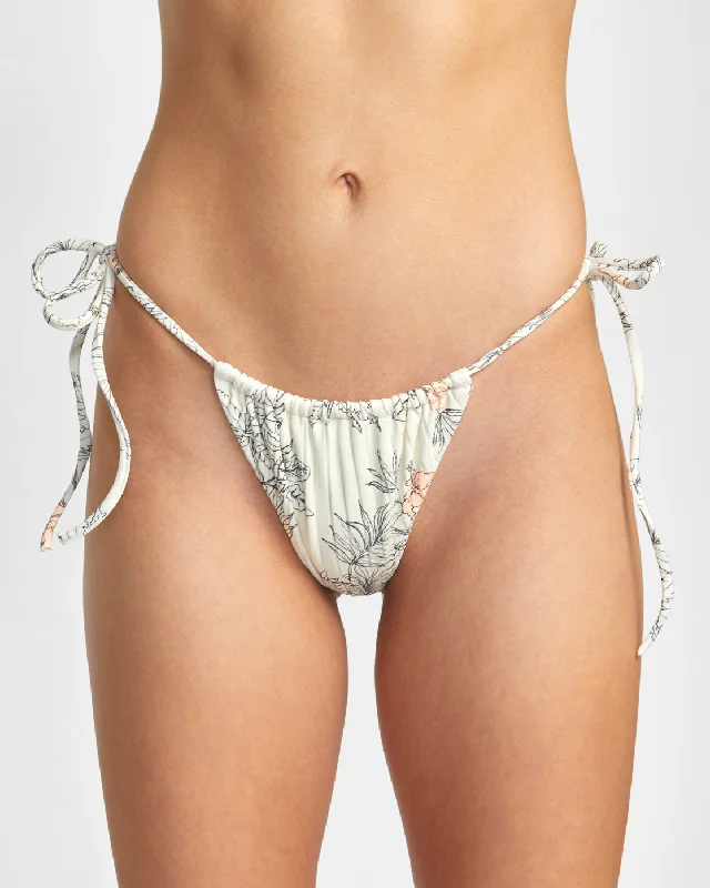 Free Hand Slide Tie Skimpy Bikini Bottoms - Natural