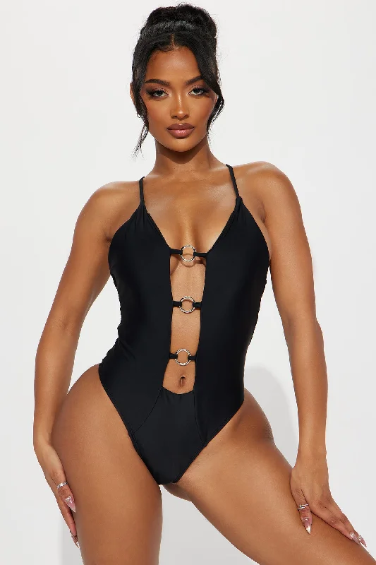 Gabriela Cut Out 1 Piece Swimsuit - Black