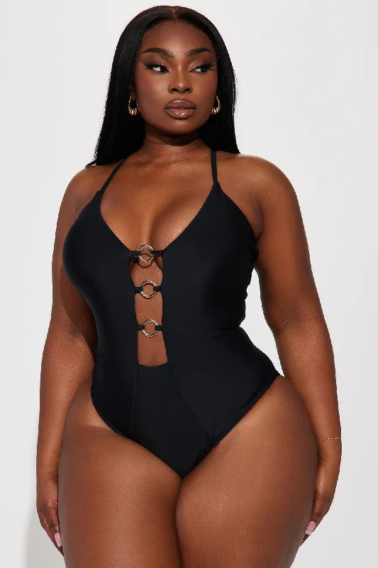 Gabriela Cut Out 1 Piece Swimsuit - Black