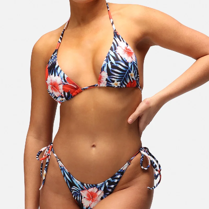 Hibiscus Haven Tie Side Tikini Bottoms