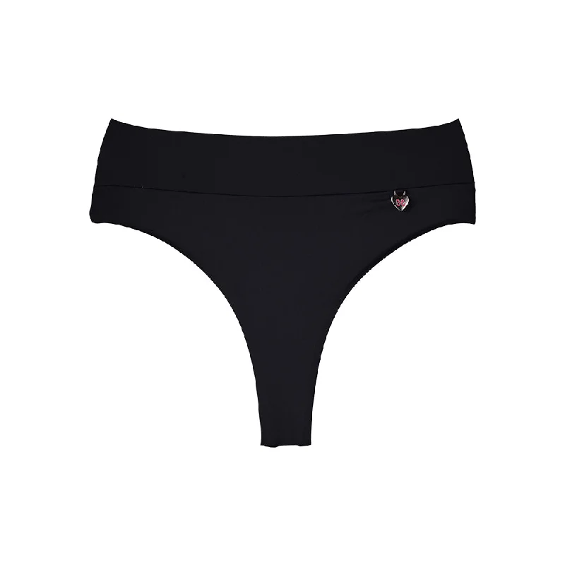 High Waisted Afra Soft Black Bottom