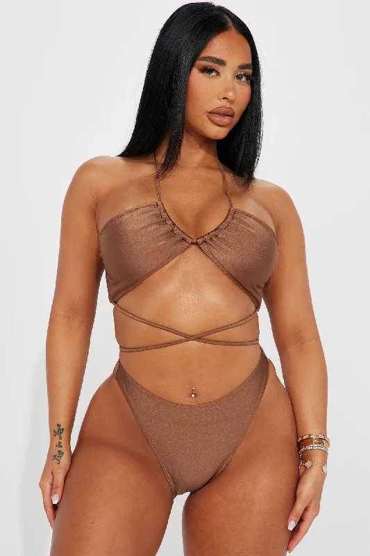 It's Time To Be Hot 2 Piece Bikini - Mocha