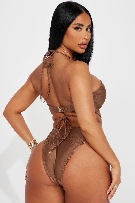 It's Time To Be Hot 2 Piece Bikini - Mocha