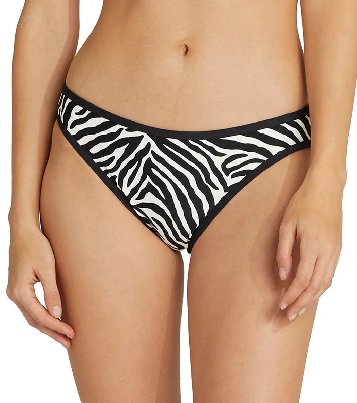 Kate Spade New York Women's Zebra Classic Bikini Bottom Black