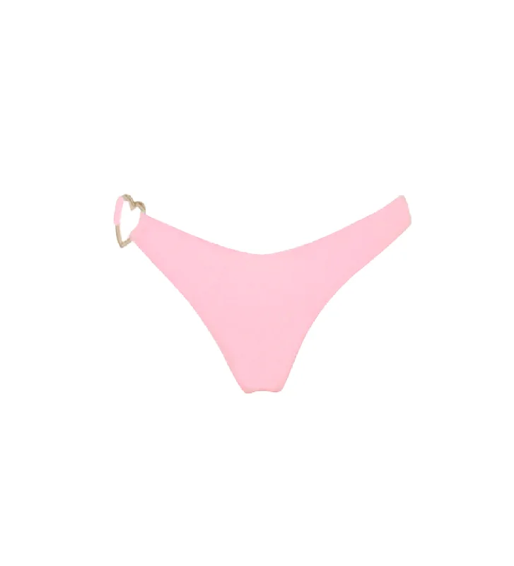 Kelly Pink Terry Towel Bikini Bottom Low Waist