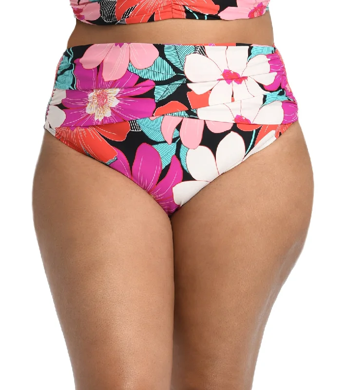 La Blanca Women's Plus Size In Full Bloom Bikini Bottom Multi