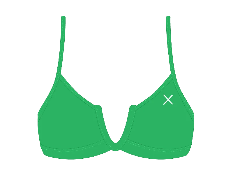 Leaf Green V-Cut Top