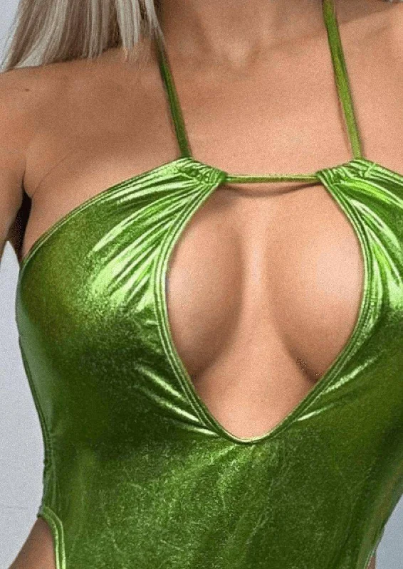 LOLA GREEN METALLIC ONE PIECE