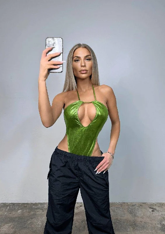 LOLA GREEN METALLIC ONE PIECE