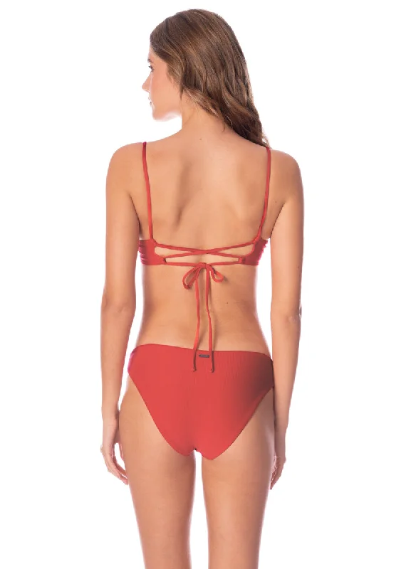 Maaji Red Camelia Sublimity Regular Rise Classic Bikini Bottom