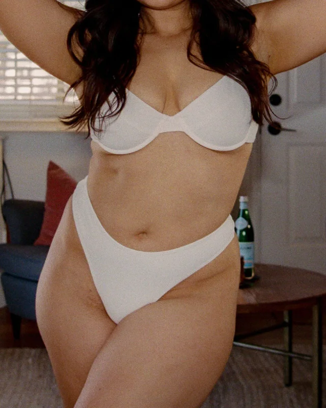 Marina bottom brazilian - White rib