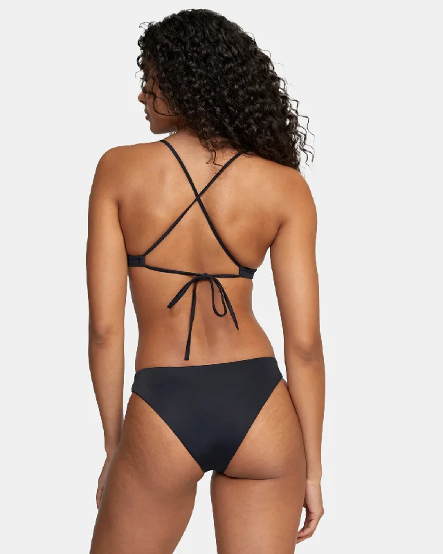 Medium Low-Rise Hipster Bikini Bottom - RVCA Black