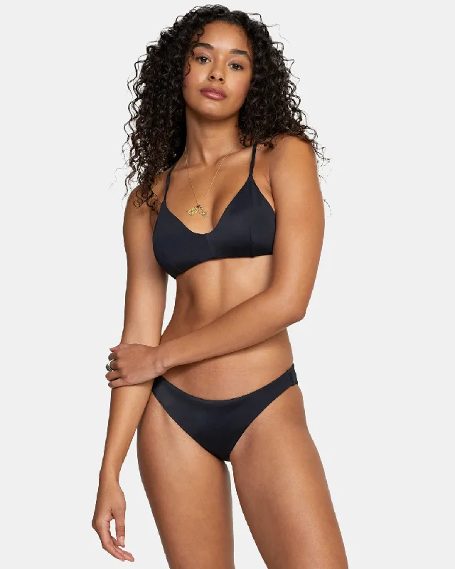 Medium Low-Rise Hipster Bikini Bottom - RVCA Black