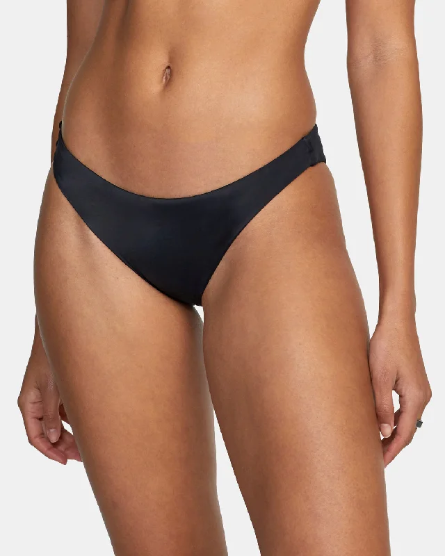 Medium Low-Rise Hipster Bikini Bottom - RVCA Black