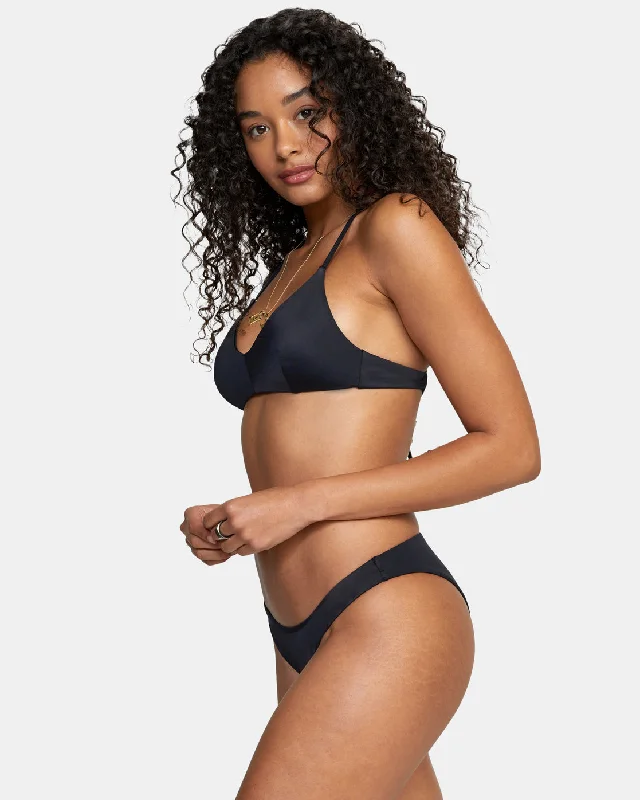 Medium Low-Rise Hipster Bikini Bottom - RVCA Black