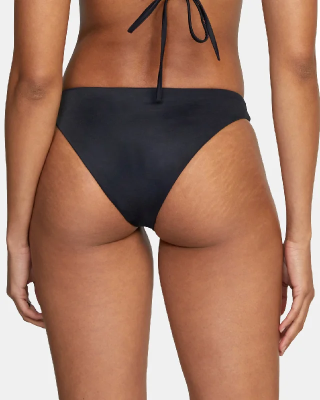 Medium Low-Rise Hipster Bikini Bottom - RVCA Black