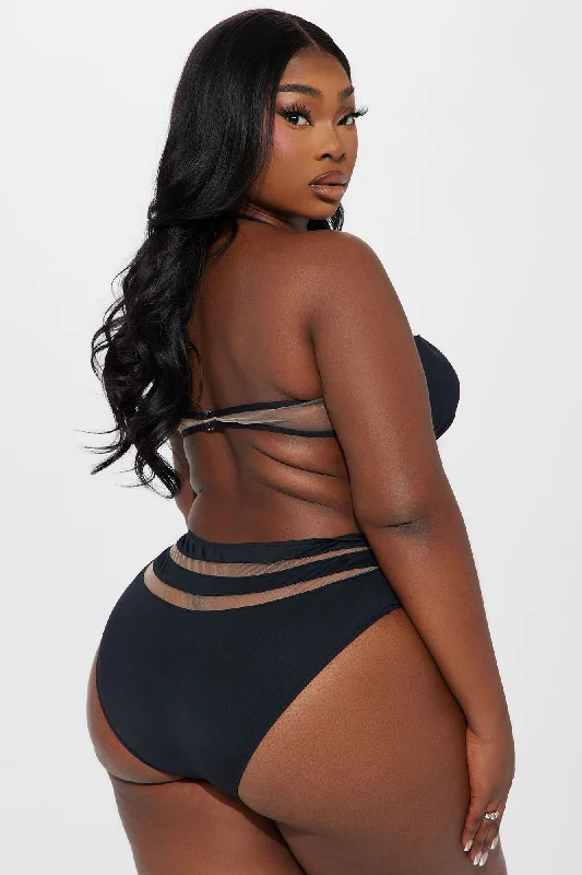 Megan Cutout High Waist 2 Piece Bikini - Black