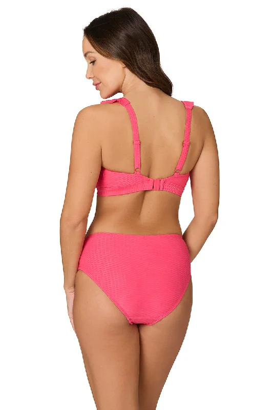 Pink Omega Texture Louise Swim Pant - Final Sale