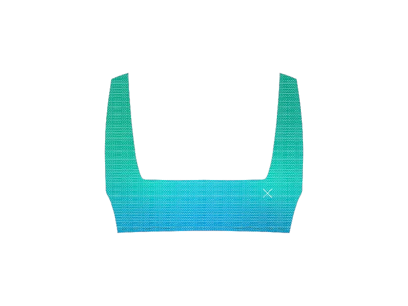 Ocean Ombre Angle Top - Honeycomb Fabric