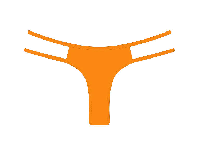 Orange Two Strap Bottoms