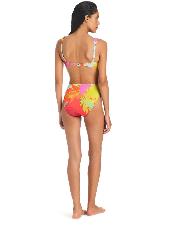 Palm Hottie High Rise Bikini Bottom Multi