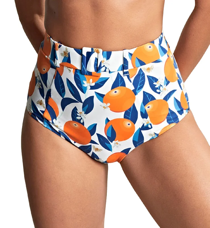 Panache High Waist Belted Swim Brief (SW1845) - Sicily Print