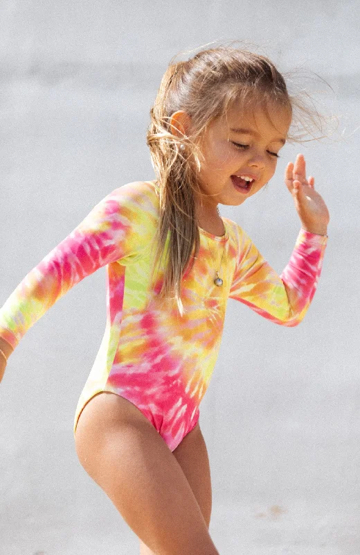 Keiki Paradiso Sunrise Swirl Keiki Long Sleeve One Piece