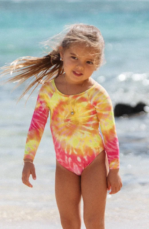 Keiki Paradiso Sunrise Swirl Keiki Long Sleeve One Piece