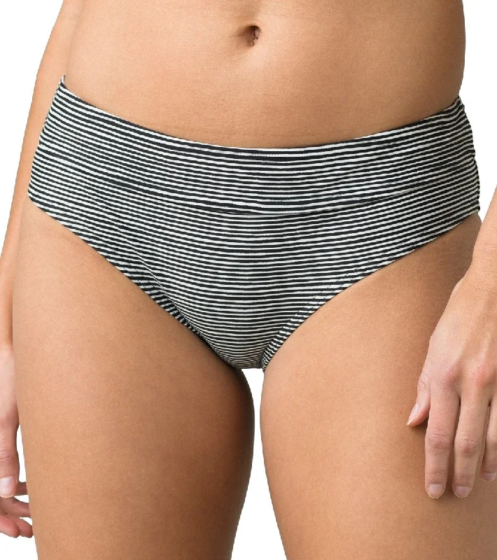 prAna Ramba Bikini Bottom Black Wabi Stripe