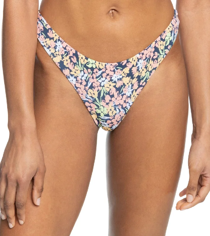 Roxy Women's Print Beach Classics Tanga Bikini Bottom MOOD INDIGO DITSY LOVE