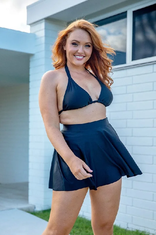 Black Skater Swim Skirt