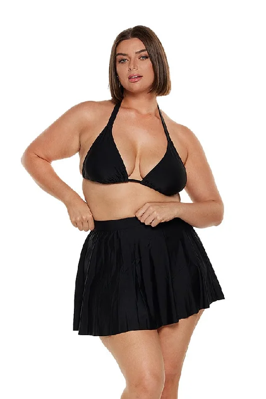 Black Skater Swim Skirt