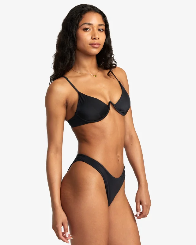 Solid French Bikini Bottoms - Black