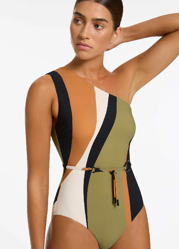 Sorella One Shoulder One Piece - Multi